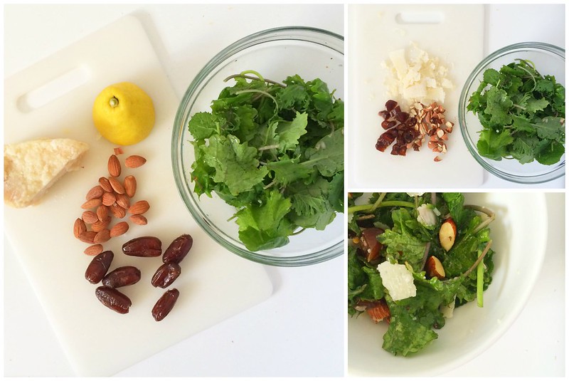 Kale Salad with Dates, Parmesan and Almonds