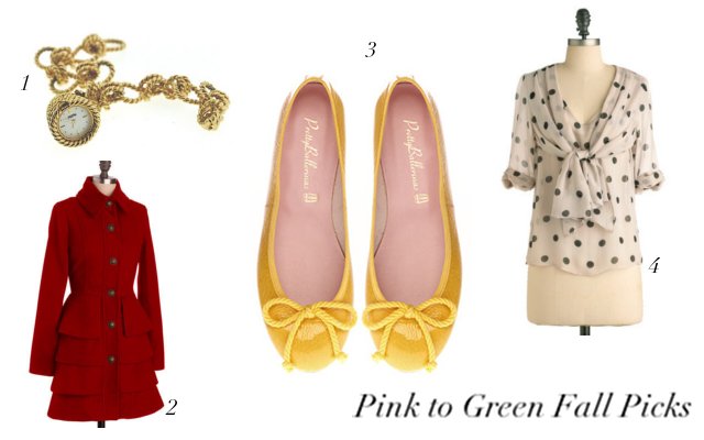 Pink to Green Fall Picks